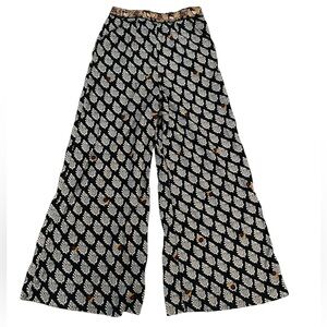 Anthropologie Embroidered Wide-Leg pants